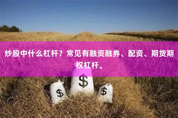 炒股中什么杠杆？常见有融资融券、配资、期货期权杠杆。